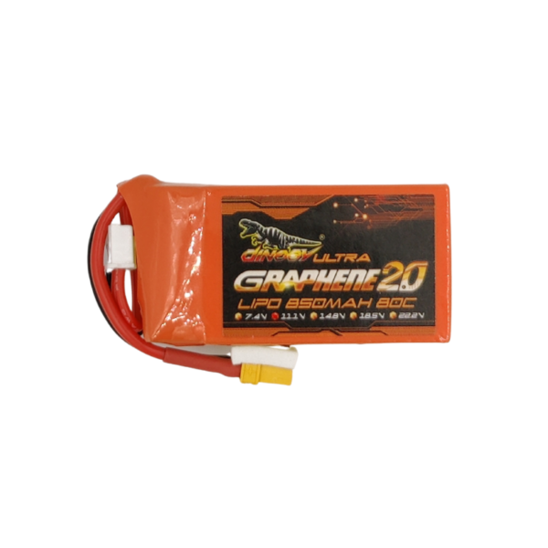 3S-850mAh DINOGY GRAPHENE 2.0 80C LIPO BATTERY