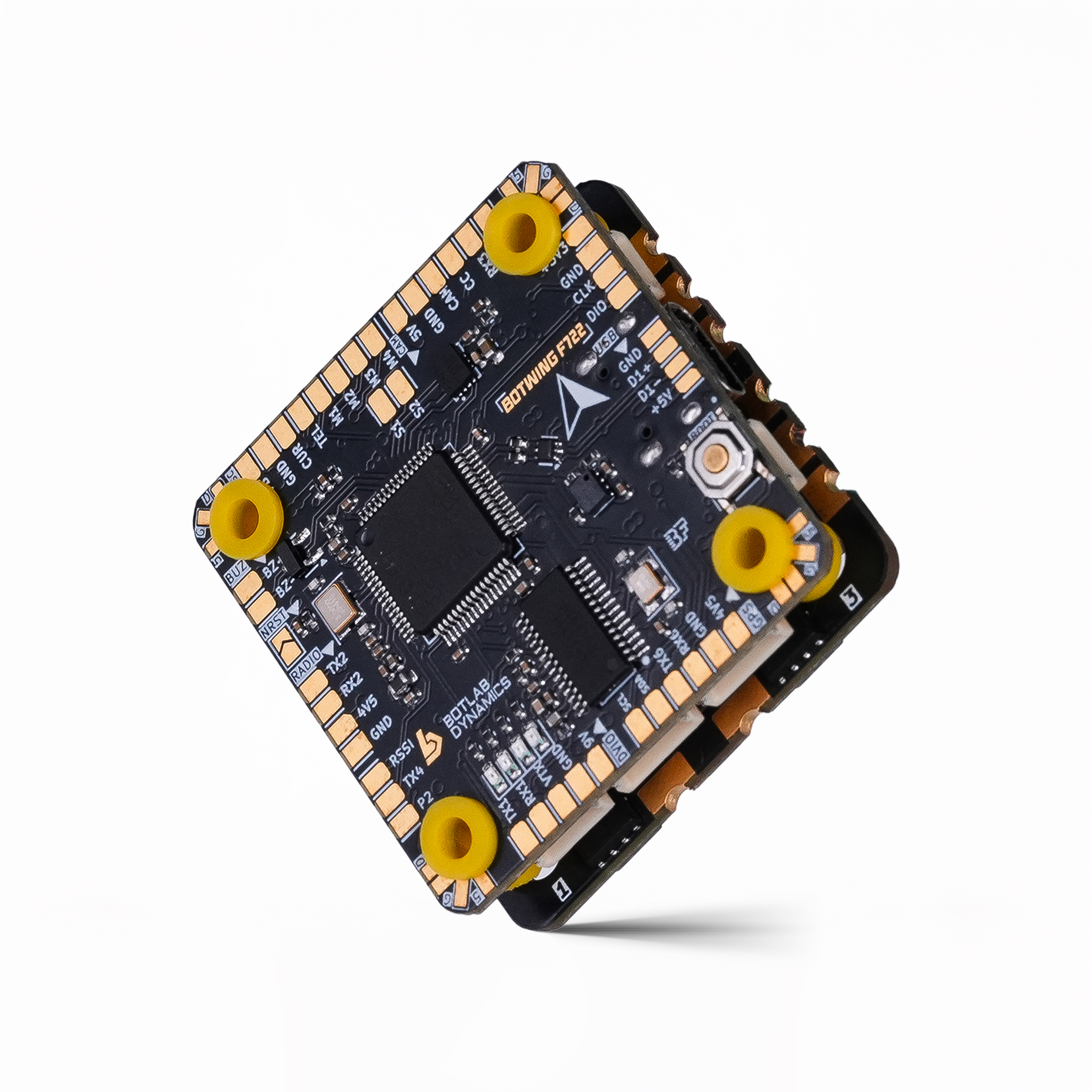 Botlab Dynamic BotStack BotWing F722 FC Solderless Design and BotDrive AM32 4-in-1 ESC 55 Amps