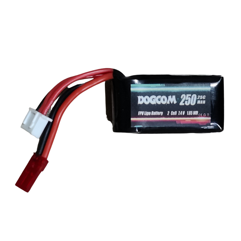 DOGCOM 2S 250mAh 25C 7.40V LiPo Battery JST-SYP