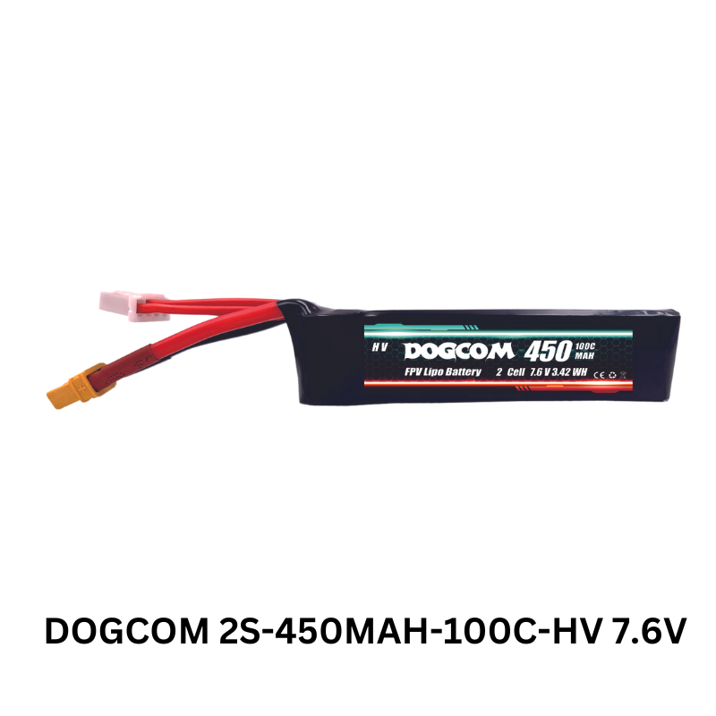 DOGCOM 2S 450MAH HV 100C LIPO BATTERY XT30
