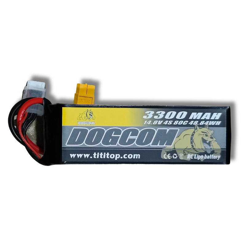 DOGCOM 4S 3300mAh 80C 14.8V LiPo Battery XT60