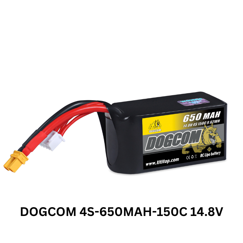 DOGCOM 4S 650mAh 150C 14.8V LiPo Battery XT30