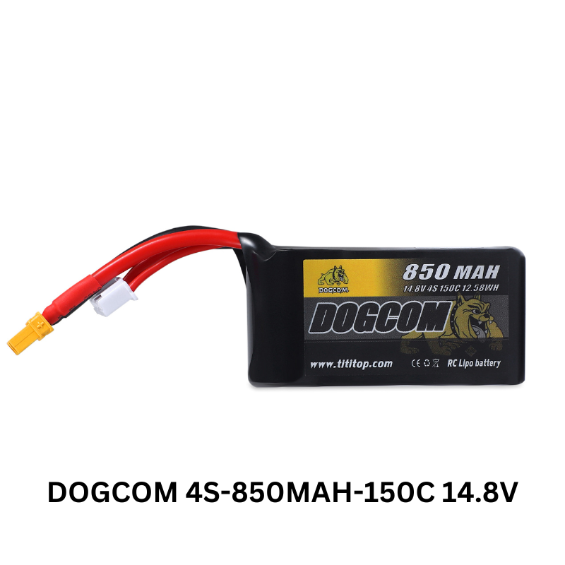 DOGCOM 4S 850mAh 150C 14.8V LiPo Battery XT30