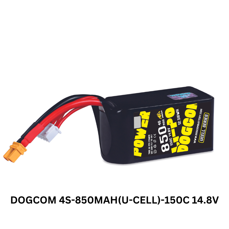 DOGCOM 4S 850mAh 150C 14.8V UCELL SERIES Lipo Battery XT30