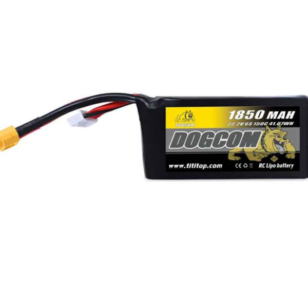 DOGCOM 6S 1850mAh 150C 22.2V LiPo Battery XT60