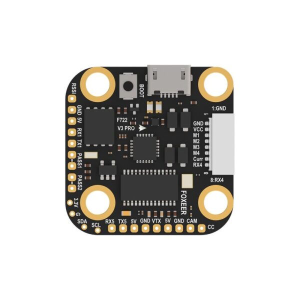FOXEER MINI F722 V3 PRO (FLOWN BY BMS) FPV FLIGHT CONTROLLER W/ BUILT-IN PIT PASS – 20X20MM