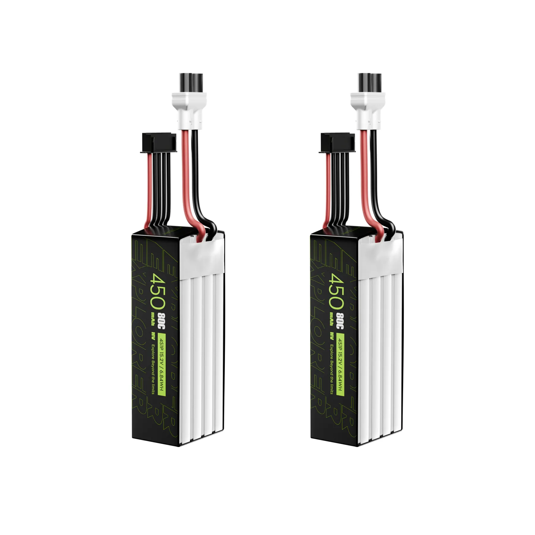 Flywoo 2PCS Explorer 450mAh LiHV 4S 80C Battery （Flywoo XT30UP）