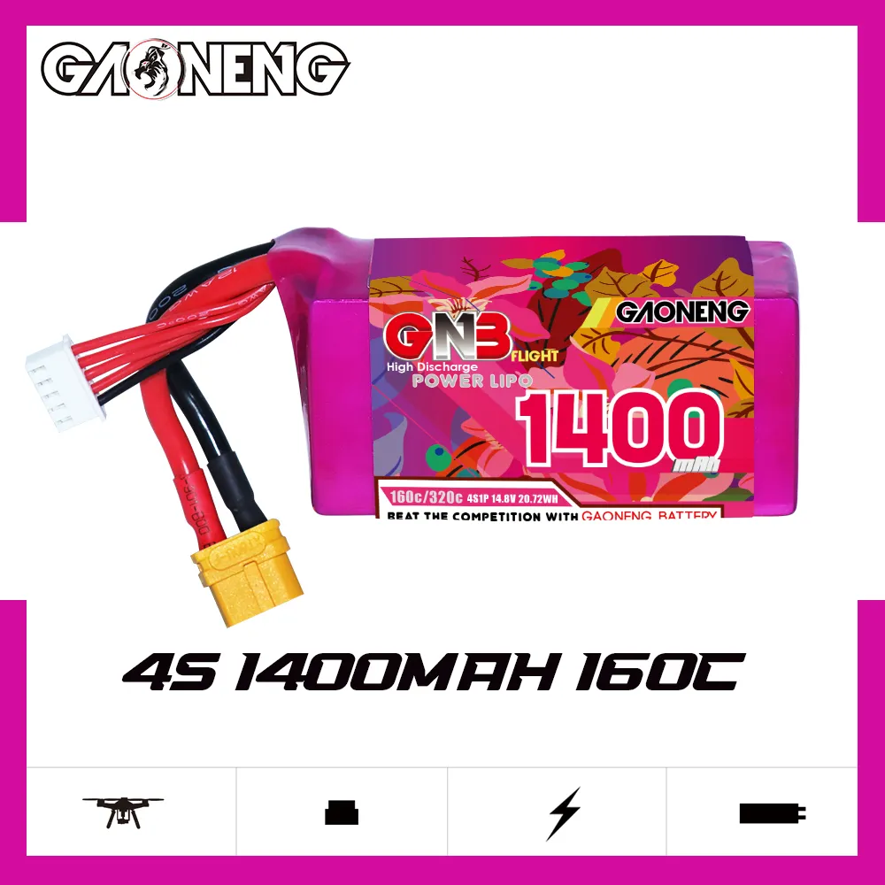 GAONENG GNB 1400mAh 4S 14.8V 160C XT60 LiPo Battery