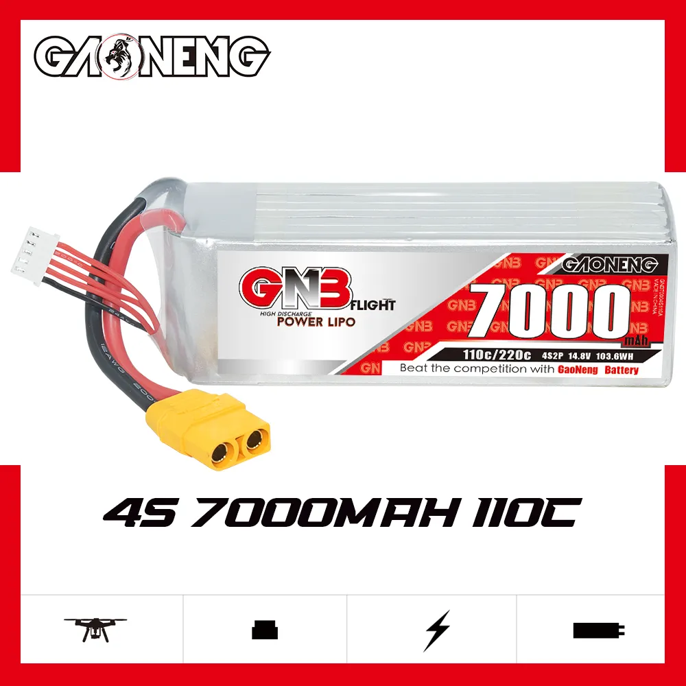 GAONENG GNB 7000mAh 4S 14.8V 110C XT90 LiPo Battery