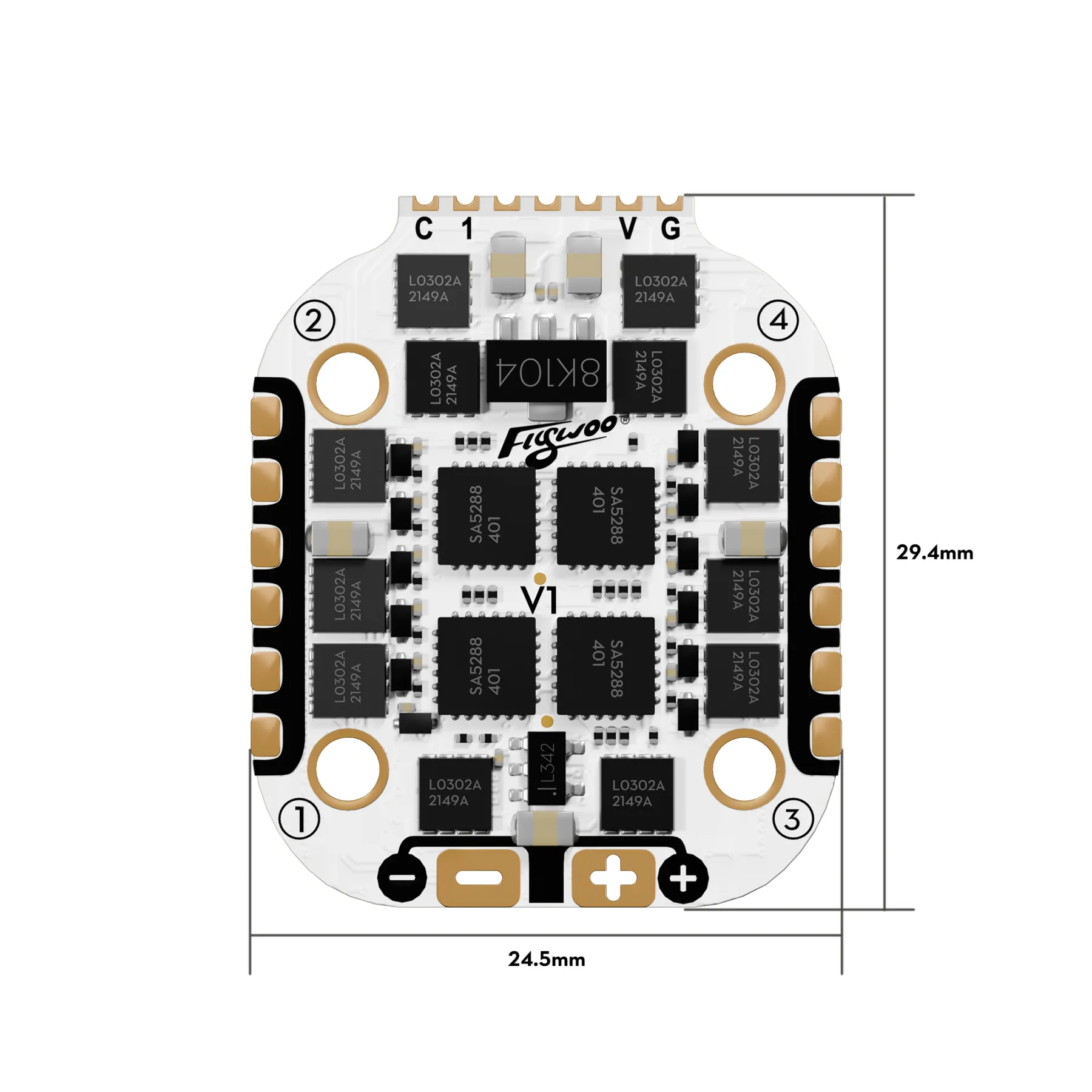 GOKU GN405 Nano HD 35A Stack V3 W/ TXCO ELRS 2.4g Plug&Play O4 / O4 Pro
