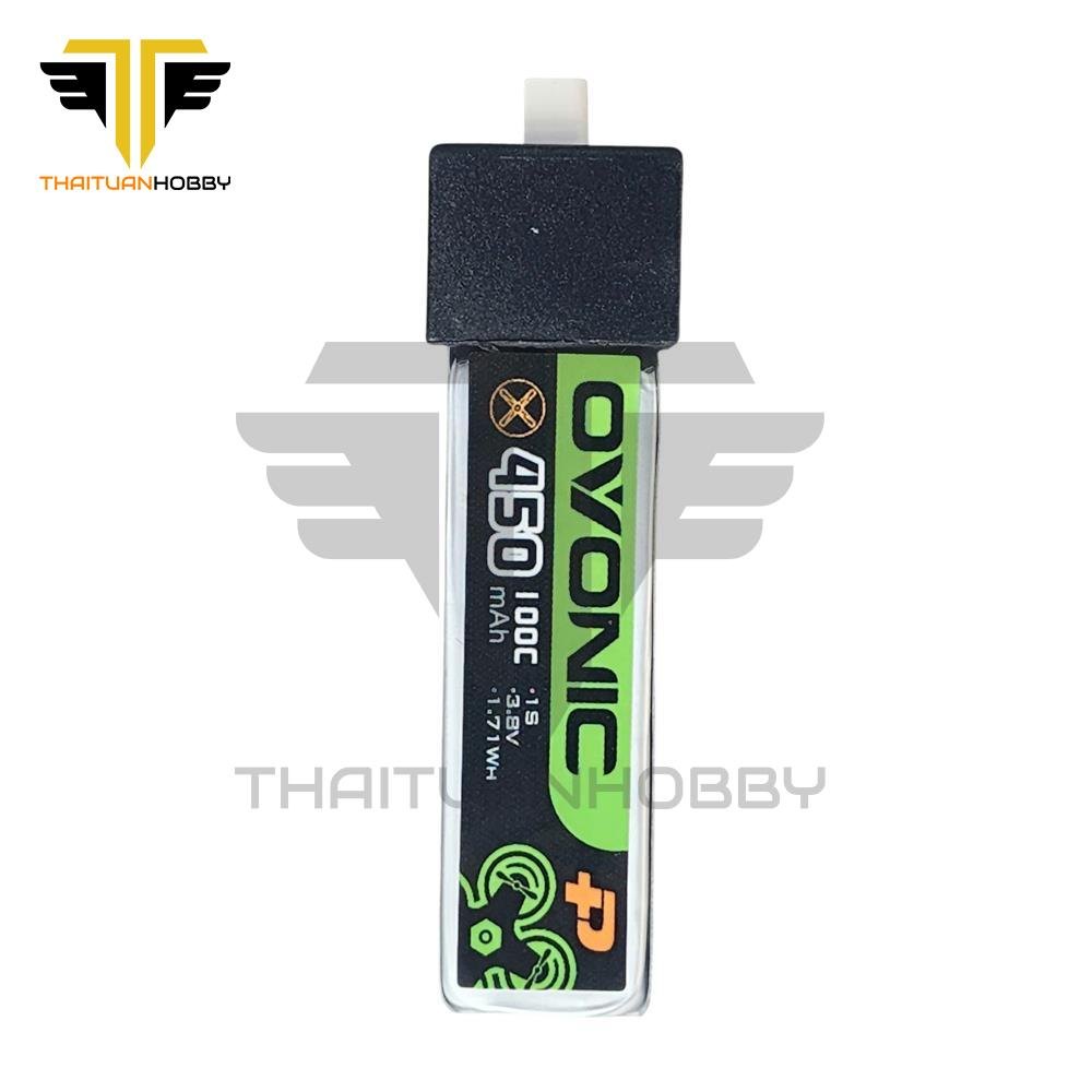 OVONIC 1S Lipo Battery 450mAh 1S1P 100C 3.8V LiHV LiPo Battery with BT2.0 Plug