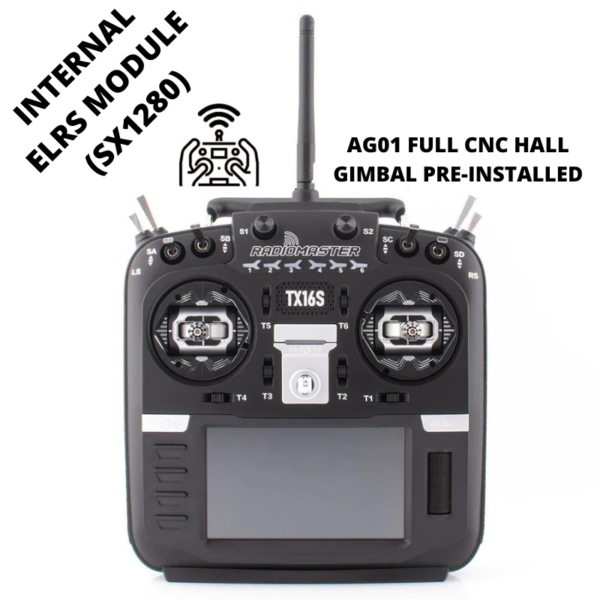RadioMaster TX16S MKII 2.4GHz 16CH Radio Transmitter –ELRS w/ AG01 Hall Gimbal