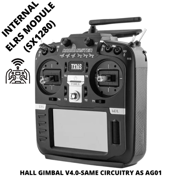 RadioMaster TX16S MKII 2.4GHz 16CH Radio Transmitter –ELRS w/ Hall Gimbals V4.0